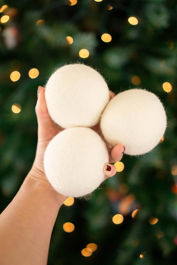Dryer Balls 3 Pack by Revive Essential Oils - New Zealand Wool - Organic Natural Wool for Laundry, Fabric Softening, Anti Static, Baby Safe, No Lint, Odorless and Reusable