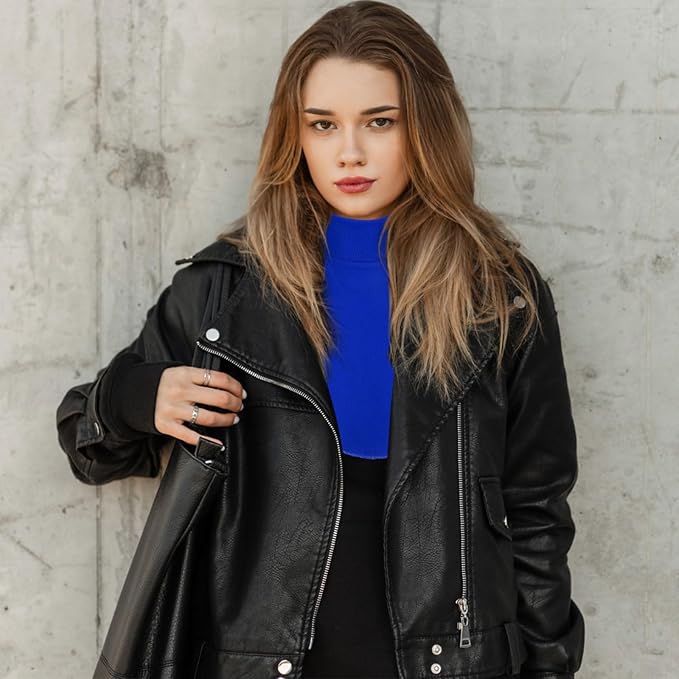 Turtleneck Dickey Extra Large Fake Collar Detachable Dickey Collar Half Mock Turtleneck for Men Women