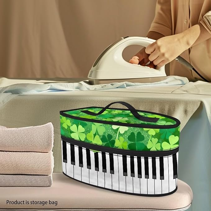 Shamrock Piano Iron Storage Case Carry Bag for Full-Size Irons Dustproof Travel Irons Carrying Organizer with Handle & Zipper Closure,Bag Only