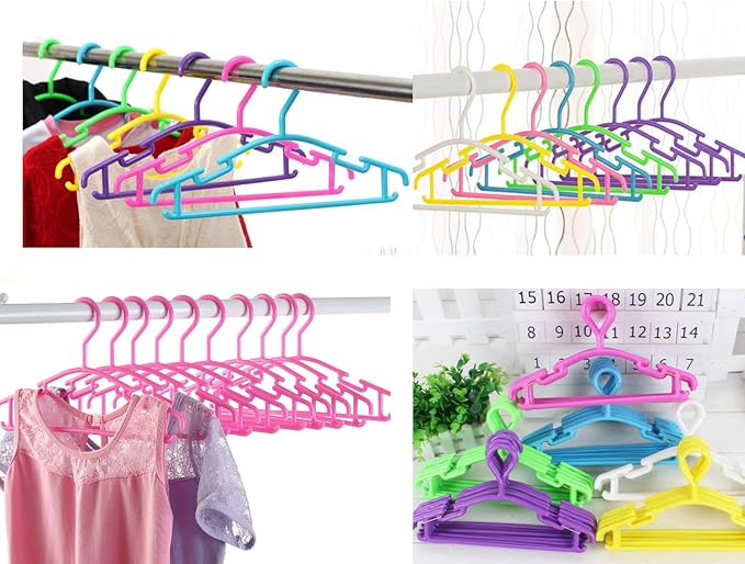 YYaaloa Kids Clothes Hangers Baby Clothes Hangers Childrens Plastic Infant Hangers Very Durable Kids Hangers Toddler's Hangers for 1inch Closet Rod (Blue 30pcs)