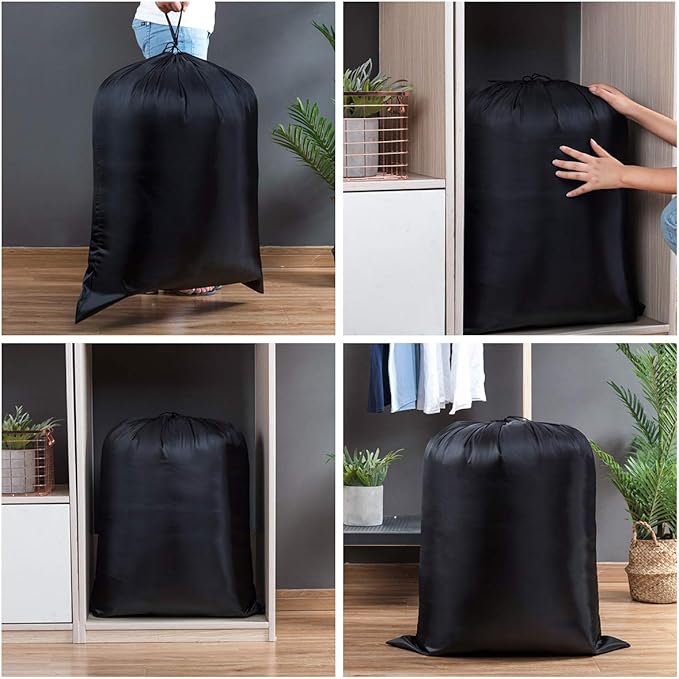 Multipurpose Extra Large Laundry Bag Storage Bag (43"x55", Black)
