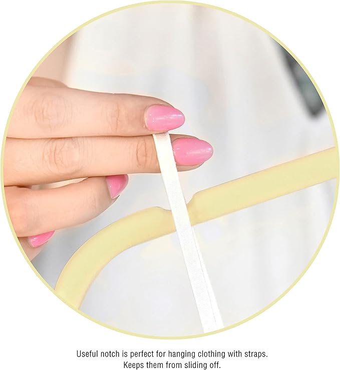 Velvet hangers, non-slip ultra slim space saving hanger, with notches, tie bar, and swivel hooks, 30 pack, with bonus 20 matching velvet finger clips. (ivory [beige/white])