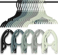 15 Pcs Travel Hangers Cruise Ship Essentials Foldable Portable Plastic Vacation Hangers Non Slip Clothes Drying Rack Travel Accessories for Dormitory School Hotel Laundry (Vintage Color)