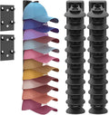 Hat Organizer for Baseball Caps 2 Pack, Adhesive Hat Rack for Wall, Baseball Cap Organizer (Black)