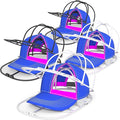 Hat Washer Cage for Washing Machine - Baseball Cap Cleaner Rack, Ball Cap Washing, Dishwasher Safe, Perfect for Cleaning and Protecting Hats in Dishwasher (White/Black 4 Pack (Assembly))