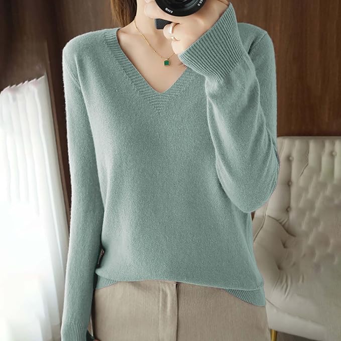 Merino Wool Cashmere Sweaters for Women 2025 Oversized Soft Sweater Long Sleeves Casual Loose Pullover Knitted Tops