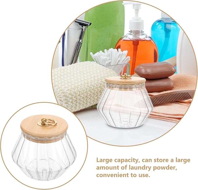 minkissy Laundry Powder Container with Lid Large Capacity Storage Box for Laundry Detergent Beads and Powder Multipurpose Kitchen Organizer