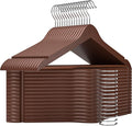 StorageWorks Clothes Hangers, Wooden Hangers 30 Pack for Closet, Wood Hangers for Coats, Shirts, Jackets, Pants, Suits, Walnut Color