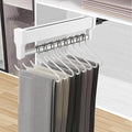 Pull Out Closet Valet Rod, Adjustable Sliding Heavy Duty Steel Top Mounted Clothes Storage Hanger Rail for Closet Wardrobe (597mm/23.5inch)