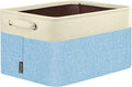 BALEINE 1 Pack Fabric Storage Bins for Shelves, Linen Storage Baskets for Organizing, Decorative Closet Bins for Clothes, Home (Skyblue, 12"x8"x8")