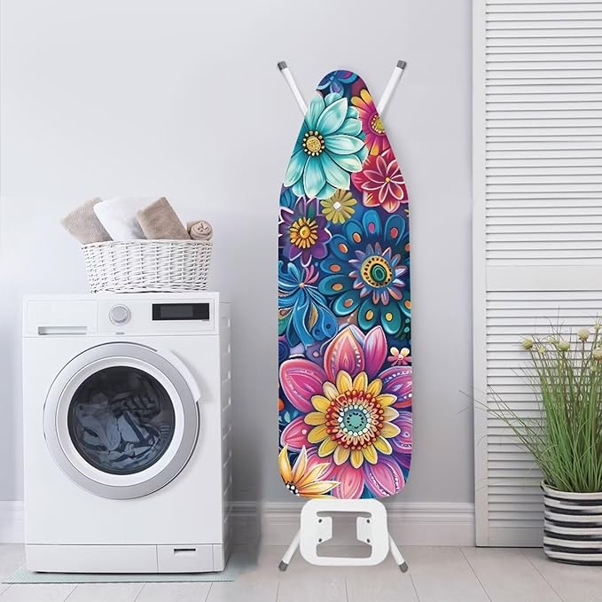Iron Board Cover Standard Size,Floral Ironing Board Cover,Ironing Board Cover,Floral Cover for Ironing Board,Floral Full Print Design Small