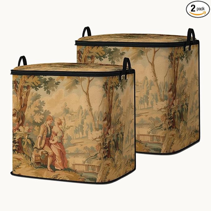 2pcs closet organizers and storage under bed,clothing blanket sweater sheet bedding comforter duvet quilt pillow toy storage bags with lids,dorm room essentials for containers 95L