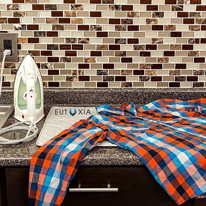 Kaxich Foldable Magnetic Ironing Mat Washer Dryer Heat-Resistant Ironing Pad Blanket Thick Portable Ironing Board Cover for Table, Travel and Flat Surface 33"X 19"