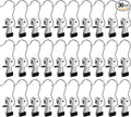 Boot Hangers for Closet,30 Pack Laundry Hooks with Clips,Stainless Steel Boot Hanger Clips,Portable Hangers Single Clip Space Saving Boot Clips for Hanging (Black)