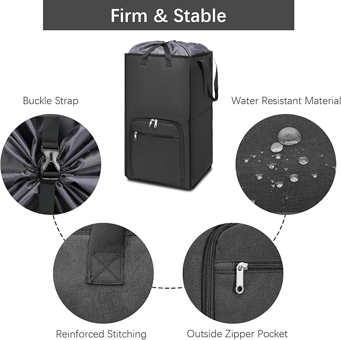 Bukere Extra Large Rolling Laundry Basket with Wheels, 90L Freestanding Collapsible Laundry Hamper Bag for Clothes Storage, Removable Wheeled Cart for College Dorm Apartment Laundry Room Bathroom