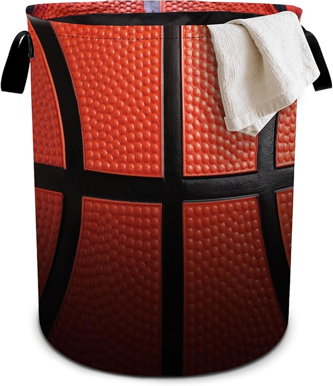 Basketball texture Laundry Basket Laundry Hamper With Handles Collapsible Laundry Baskets Storage Basket For Room Bathroom Bedroom Decor