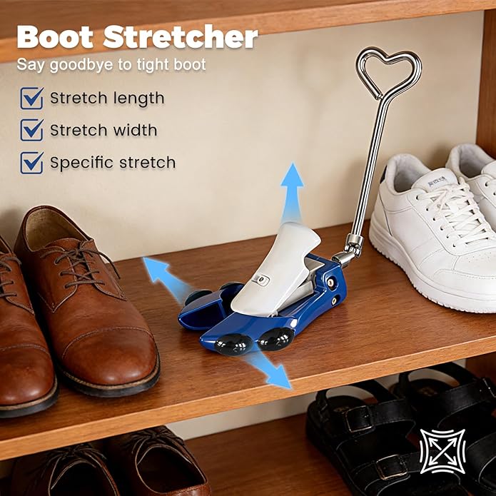 Boot Stretchers for Cowboy Boots 2 PCS Shoe Stretcher for Wide Feet Men Shoe Trees Adjustable Length & Width for Men Women