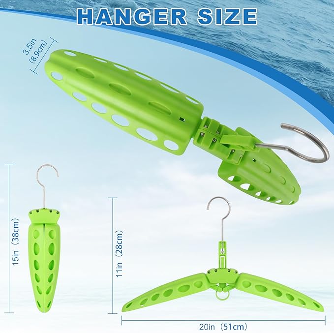 Wetsuit Hanger, Gimilife Surfing & Scuba Diving Accessory, Perfect to Dry Wetsuit Drysuit Life Jacket or BCD, Quick Dry Foldable & Vented Dryer for Wetsuite Dry Suit（1 PCS ）