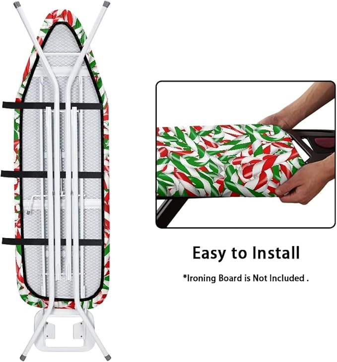 Ironing Board Cover Christmas Candy Design Extra Wide Table Top Ironing Board Cover Standard Size Ventilate 54x15 inches