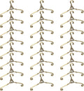 24Pcs Mini Clothes Hangers Metal Wire Doll Clothes Hangers for Dollhouse Wardrobe Golden 1.6 Inch Organize Doll Outfits and Display Accessories