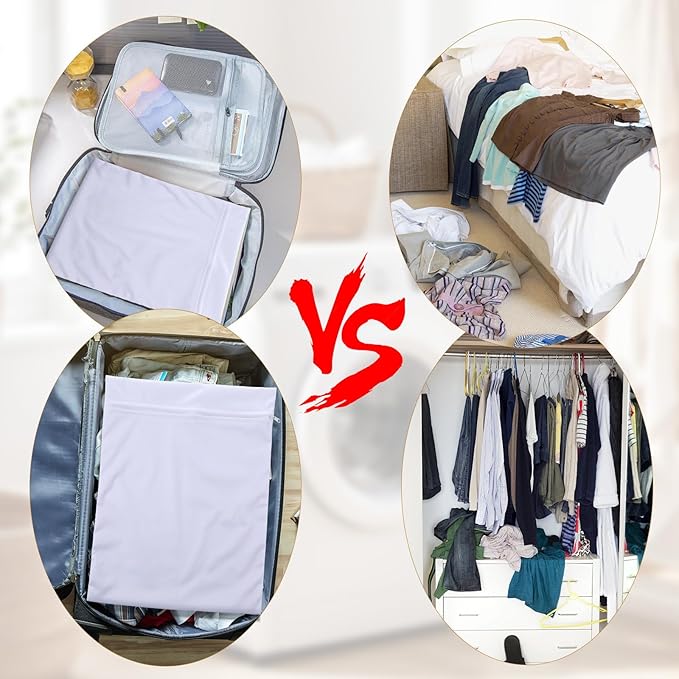 2 Pack Washable Waterproof Wet Dry Large Dirty Clothes Bag, Travel Laundry Bags, Portable Wet Bags with Handles for Dirty Clothes, Gym, Camping, Ideal for Travel Gym and Swimming