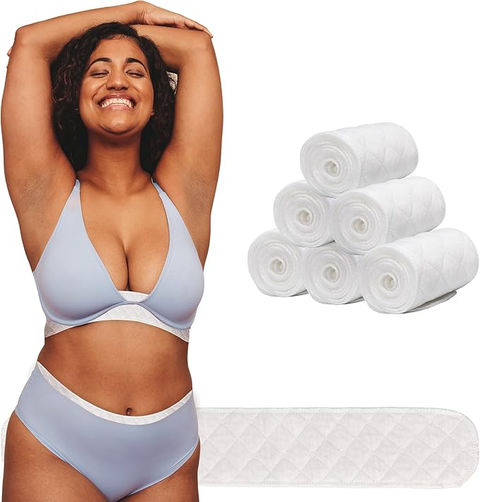 DawnBox 10Pcs Bra Sweat Liners/Tummy Liners for Sweat Rash,Bra Liners to Absorb Sweat Under Breasts for Women & Men