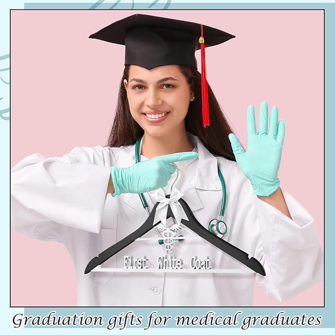 First White Coat Hanger Medical Student Graduation Gift for Pharmacist New Doctor Phd Gift White Coat Ceremony Med School Graduation Congratulation Favor