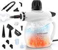 LABIGO Steam Cleaner, Pressurized Handheld 13pcs Multi-Purpose Natural Deep Cleaning Steamer, Portable Steamer for Cleaning Home, Grout, Kitchen, Car, Window, Upholstery, Bathroom and Clothes, White