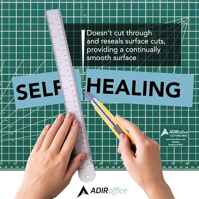 Adir Corp. Professional Self Reversible Healing Cutting Mat, 36 by 48-Inch, Green/Black