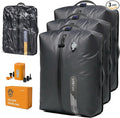 Vacuum Seal Bags for Travel w/Rechargeable Pump, 18L Compression Packing Cubes for Carry-On Suitcase & Travel Backpack, Reusable IP67 Waterproof Vacuum Storage Kit, Gift Set (3-Pack)