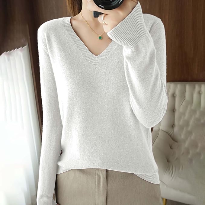 Merino Wool Cashmere Sweaters for Women 2025 Oversized Soft Sweater Long Sleeves Casual Loose Pullover Knitted Tops