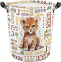 Tiger Laundry Basket,Custom Laundry Hamper with Name,Personalized Tiger Gifts for Boys Girls,Customize Collapsible Laundry Basket for Bedroom Bathroom,M-19.5"X 15.7"