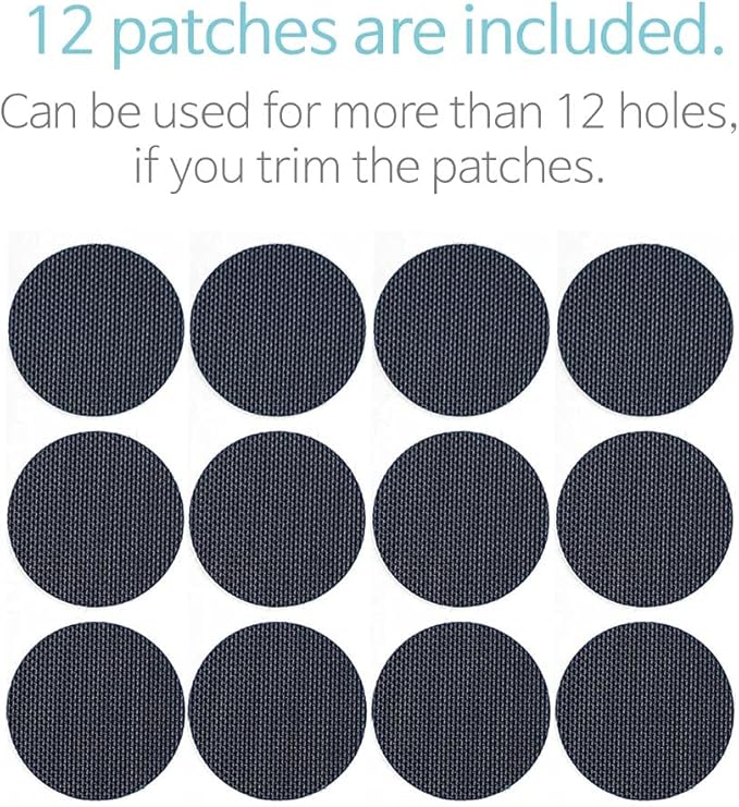 Circle Shape Shoe Hole Prevention Repair Patches/Inserts for 12 Holes (Dark Grey)