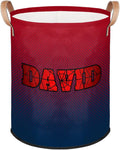 Red Spider Wed Personalized-Laundry-Hamper-Basket for Kids Custom Name Collapsible Storage Organizer Bin Dirty Clothes Toys Hamper for Boys Nursery in Laundry, Bedroom, Bathroom