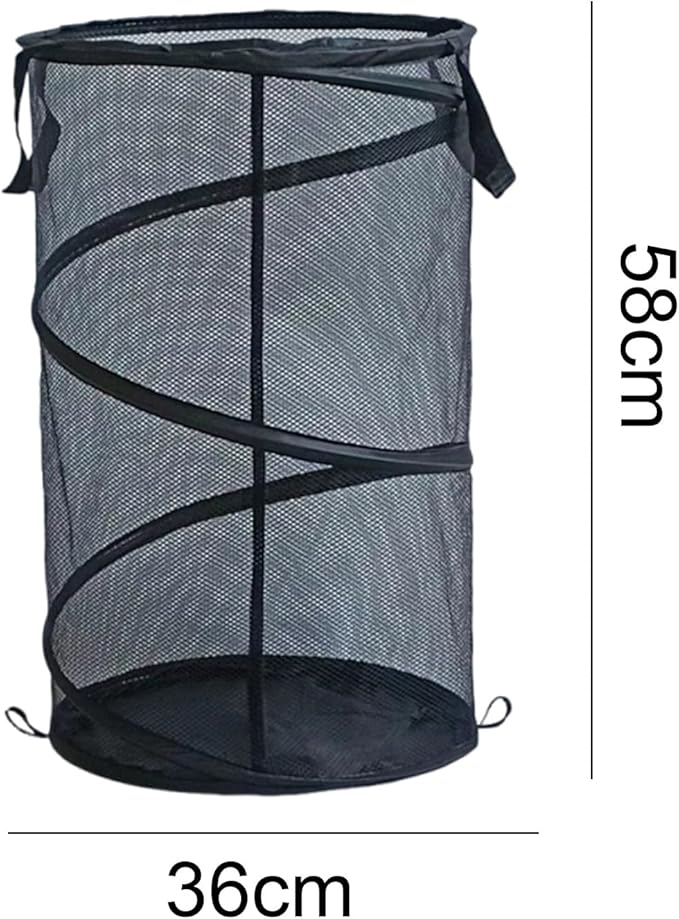 Collapsible Laundry Baskets,Laundry Basket,Laundry Hamper,Foldable Laundry Basket,Laundry Basket Collapsible,Dirty Clothes Hamper,Clothes Hamper,Mesh Laundry Basket (Black)