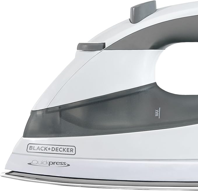 BLACK+DECKER F976 Quickpress Iron with Smart Steam Technology, White/Silver