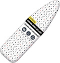 Ironing Board Cover and Pad 15"x54" Extra Thick Natural Cotton, Scorch and Stain Resistant Padding, Standard Size Iron Board Cover with Fasteners Heavy Duty Elastic Edge, Heatproof Boomerang