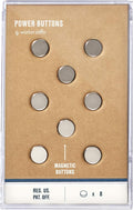 Würkin Stiffs Magnetic Power Buttons Pack of 8 | Magnets for Collar Stays in Storage Case | As Seen on Shark Tank