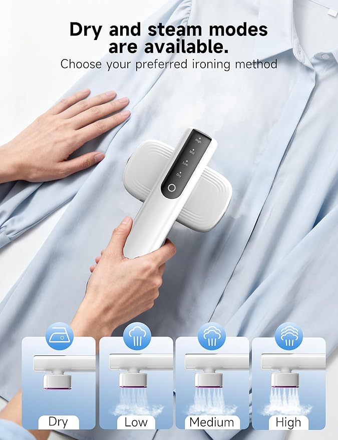 Travel Steamer for Clothes, Portable Handheld Design, Clothing Wrinkles Remover, Strong Penetrating Steam, 1200W Powerful 2 In 1 Steamer & Iron, 100ml Big Capacity