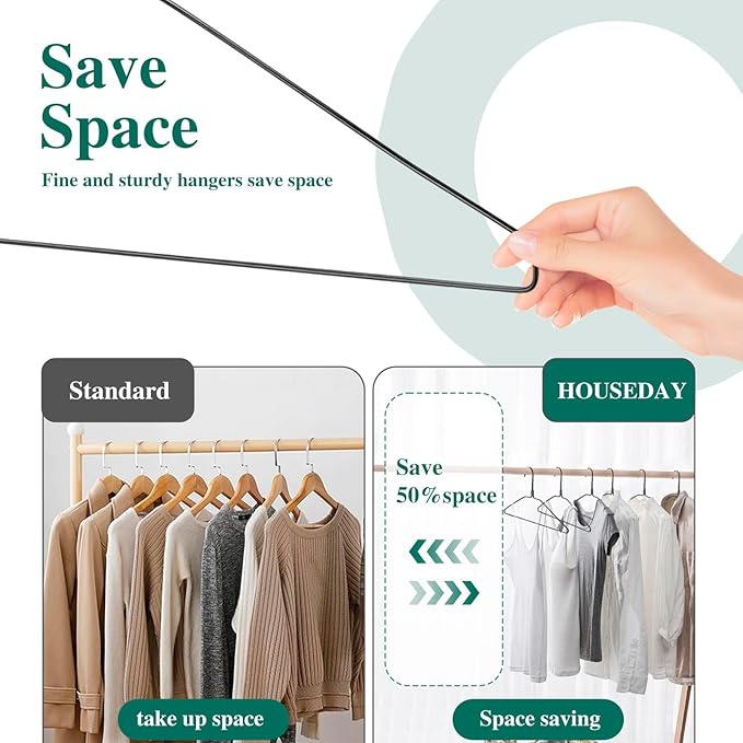 120 Pcs Wire Hangers in Bulk Metal Black White Hangers 16" Dry Cleaner Hanger for Cloth Shirts Coat