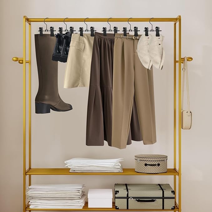 20 Pack Boot Hangers Closet Hanging Clips Laundry Hooks for Hats, Pants, Towel, Socks, Handbags, Bags, Underwear