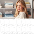 Shelf Dividers for Closet Organization - Acrylic Closet Dividers for Shelves - Clear Free-Standing Shelf Separators for Clothes Sweater Purse