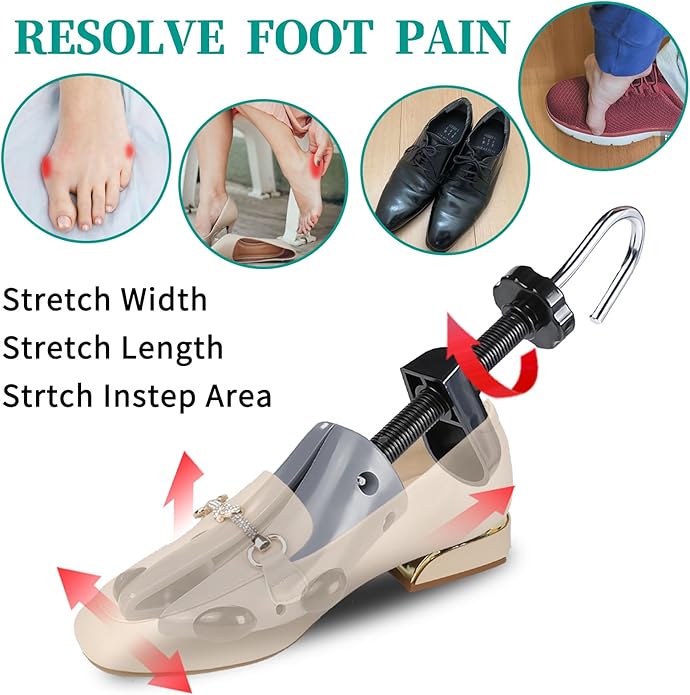 Shoe Stretcher Shoe Trees,Adjustable Length & Width for Men and Women,4-Way Adjustable Shoe Expander Widener