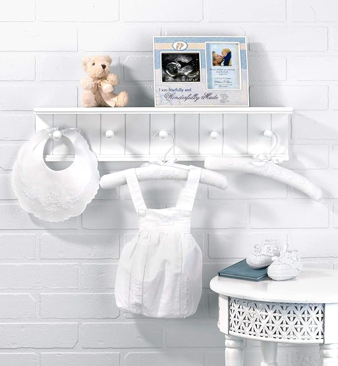 Lillian Rose Baby Cloth Hangers, White, 12", 2 Count