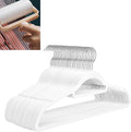 Velvet Hangers,Felt Hangers,Non-Slip Clothes Hanger, Multifunctional Space Saving Clothes Hangers for Wedding Dress & Dress Clothes(White 3,50pcs)