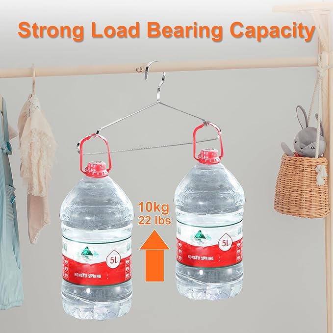 Jiang&Rong 20 Pack Stainless Steel Hangers, 16.5 Inch Heavy Duty Metal Coat Hangers for Adults, Space Saving & Non-Slip Clothes Hangers, Durable Silver Hanger for Bulk Storage