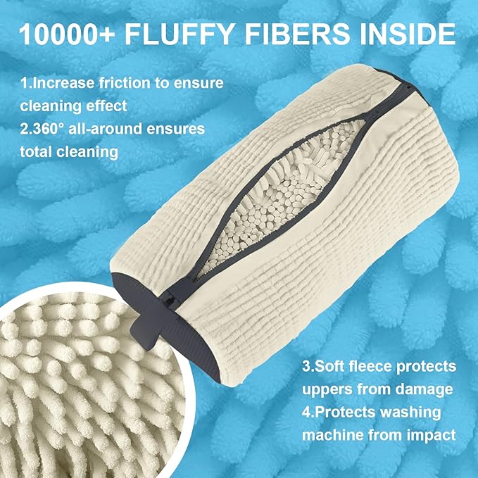 Shoe Washing Machine Bag Laundry Shoes Bag for Washer Dryer Shoe Washing Bag for Sneakers, Casual Shoes, Reusable and Durable Large Shoe Cleaning Bags for All Shoe Types and Sizes