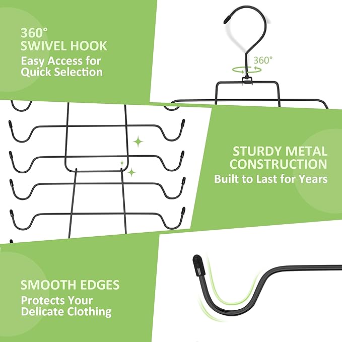 2 Pack Bra Hanger for Closet, Tank Top Hangers, Sturdy Metal Space Saving Hanger Sport Bra Holder, Closet Organizers and Storage, Black