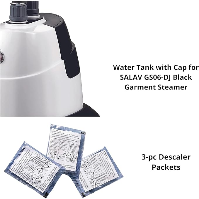 SALAV Water Tank with Cap for SALAV (GS06 Black Tank + 3pc Decalcifier)