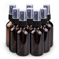 Wedama Spray Bottle, 2 oz Fine Mist Glass Spray Bottles, Little Refillable Liquid Containers for Watering Flowers Cleaning (8 Pack, Amber)